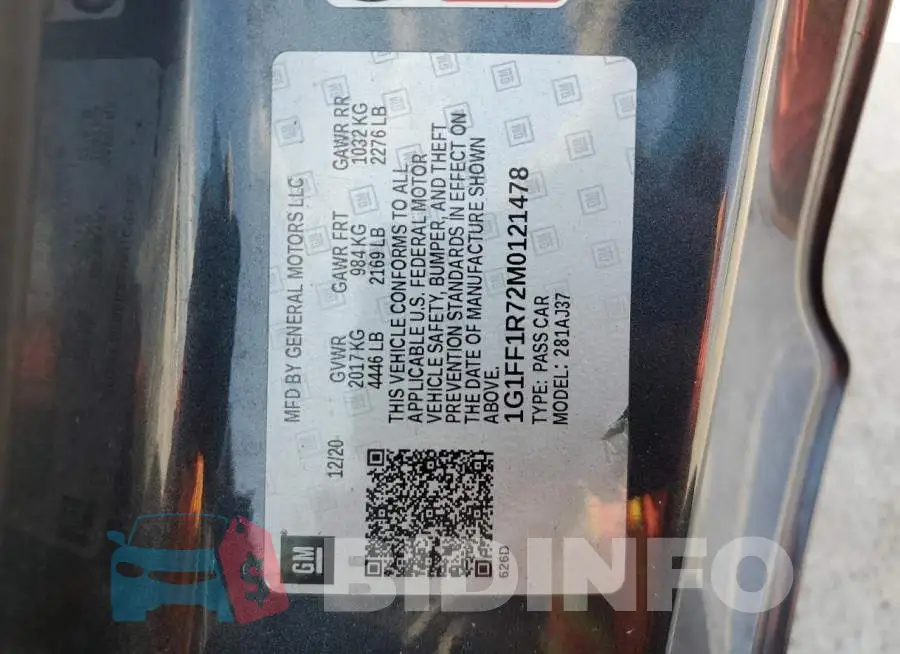 1G1FF1R72M0121478 Photo# 13