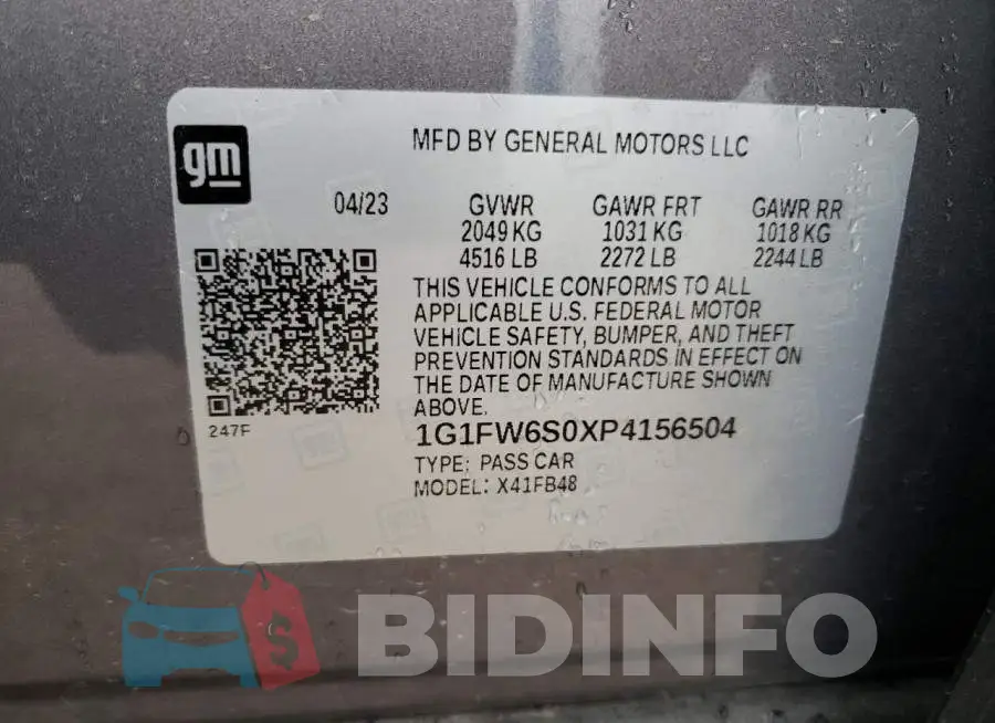 1G1FW6S0XP4156504 Photo# 12