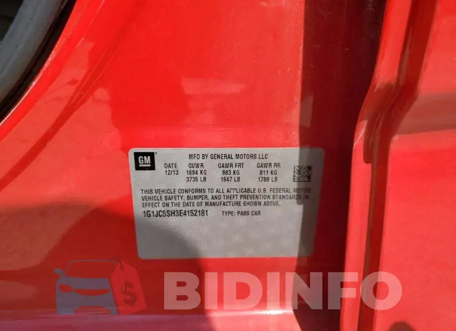 1G1JC5SH3E4152181 Photo# 12
