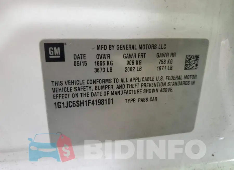 1G1JC6SH1F4198101 Photo# 12