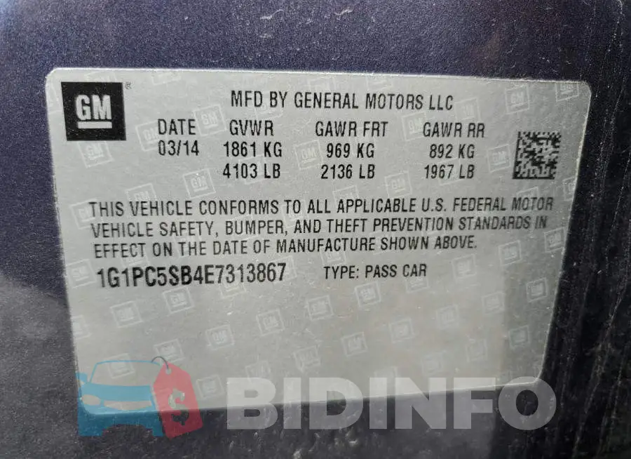 1G1PC5SB4E7313867 Photo# 12