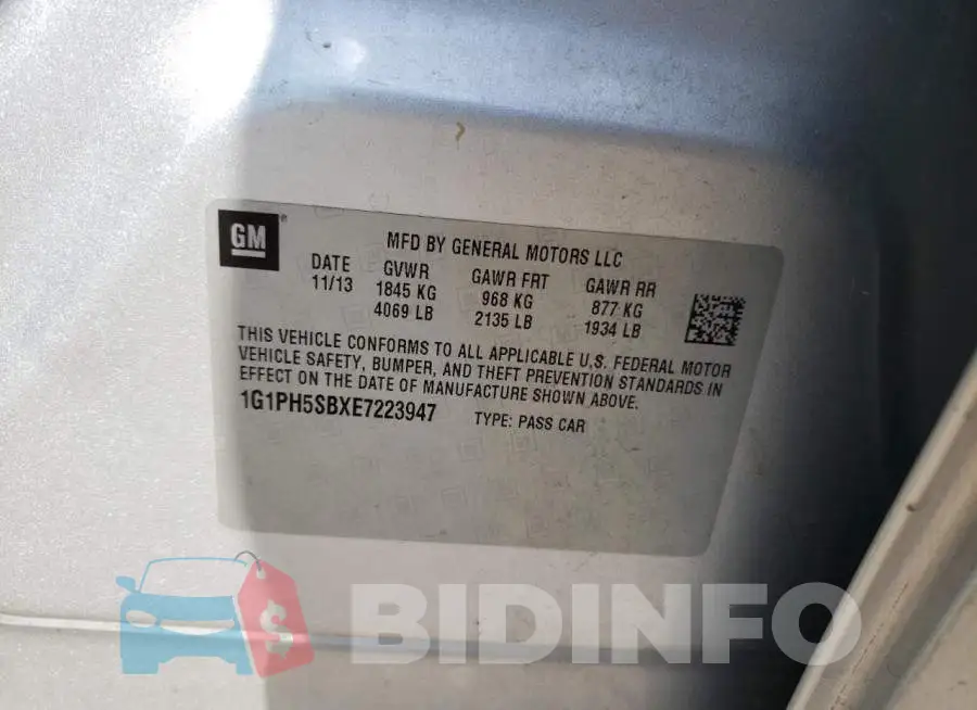 1G1PH5SBXE7223947 Photo# 12