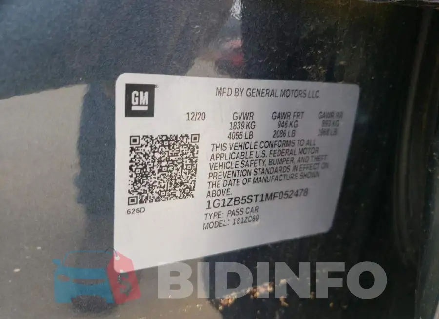 1G1ZB5ST1MF052478 Photo# 12