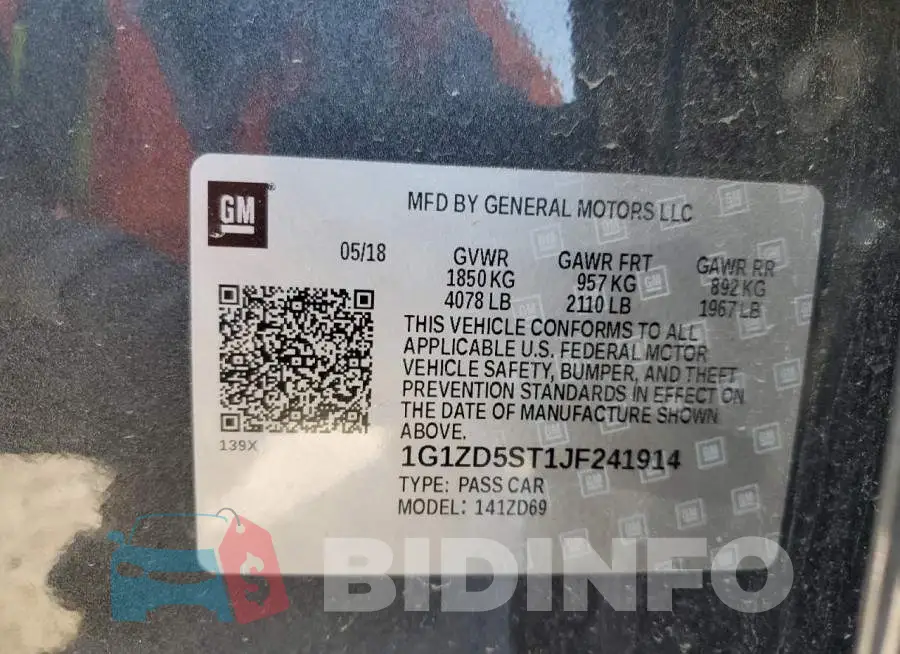 1G1ZD5ST1JF241914 Photo# 12