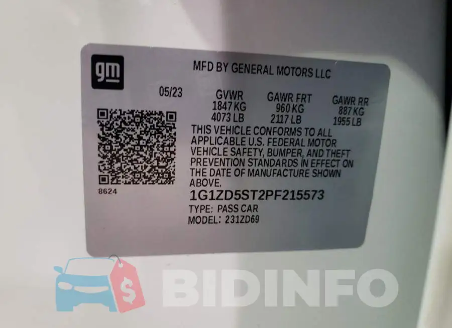 1G1ZD5ST2PF215573 Photo# 12