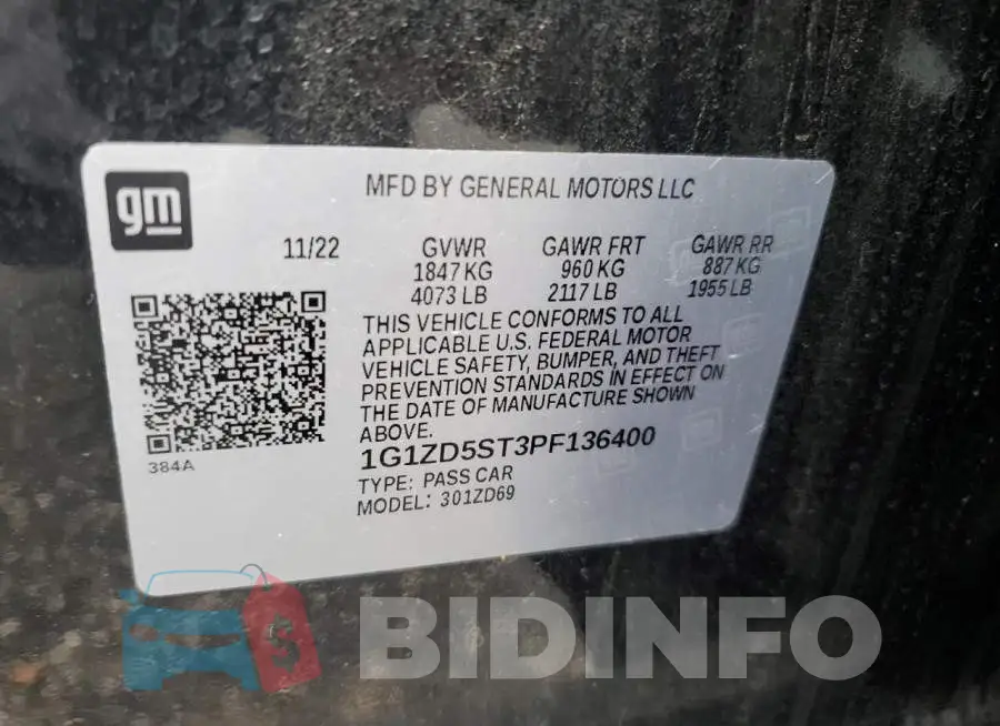 1G1ZD5ST3PF136400 Photo# 12
