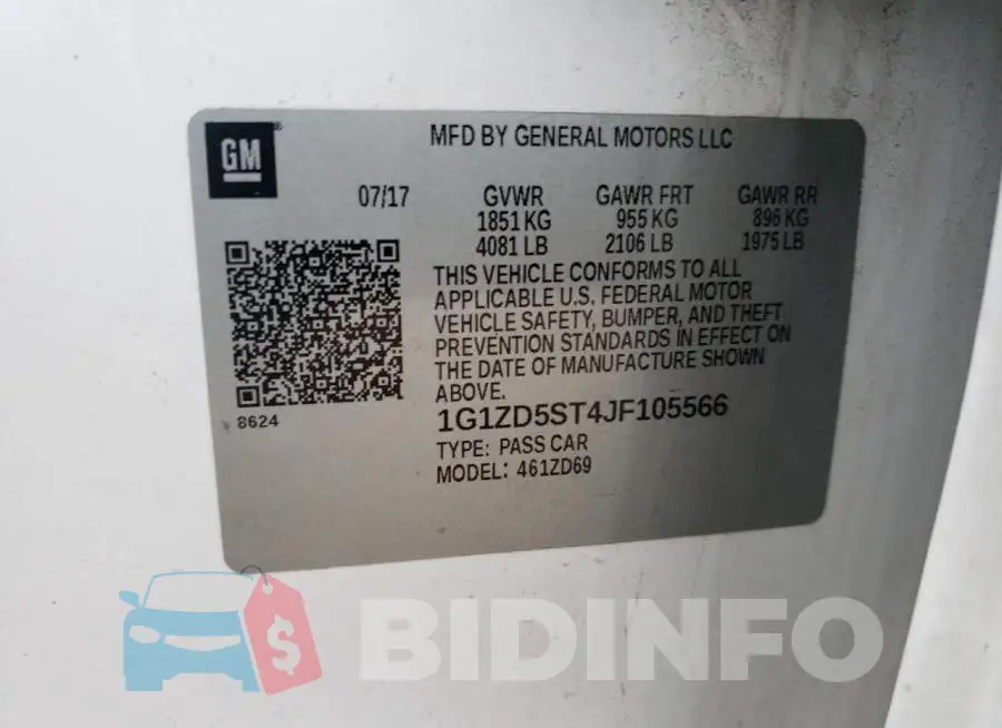 1G1ZD5ST4JF105566 Photo# 12