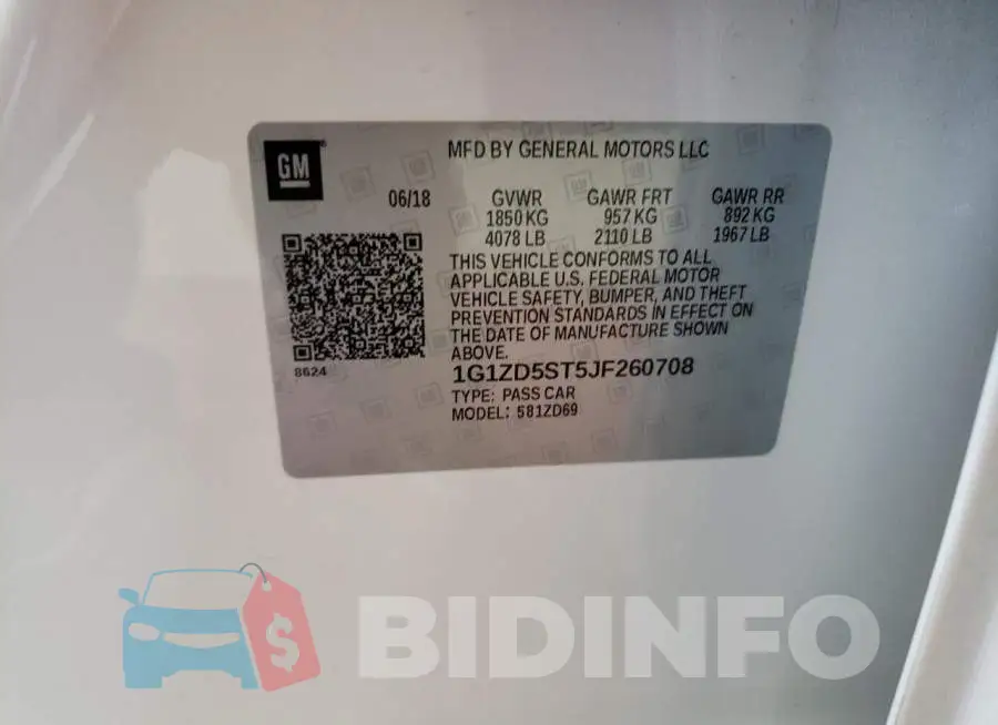 1G1ZD5ST5JF260708 Photo# 12