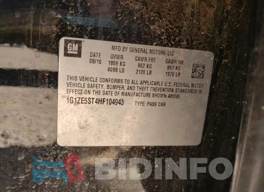 1G1ZE5ST4HF104943 Photo# 12