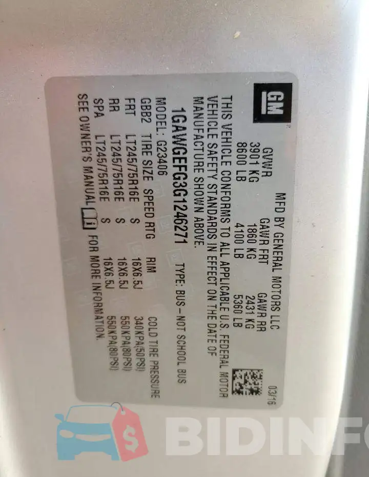 1GAWGEFG3G1246271 Photo# 13