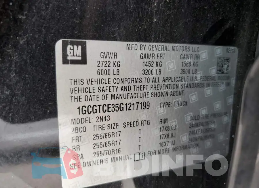 1GCGTCE35G1217199 Photo# 12