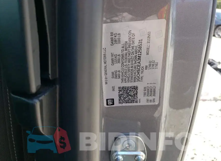 1GCHSCEA3M1258531 Photo# 12