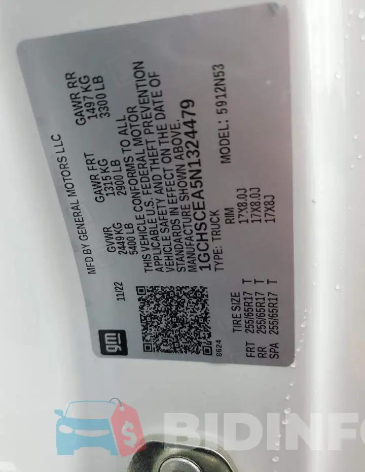 1GCHSCEA5N1324479 Photo# 13