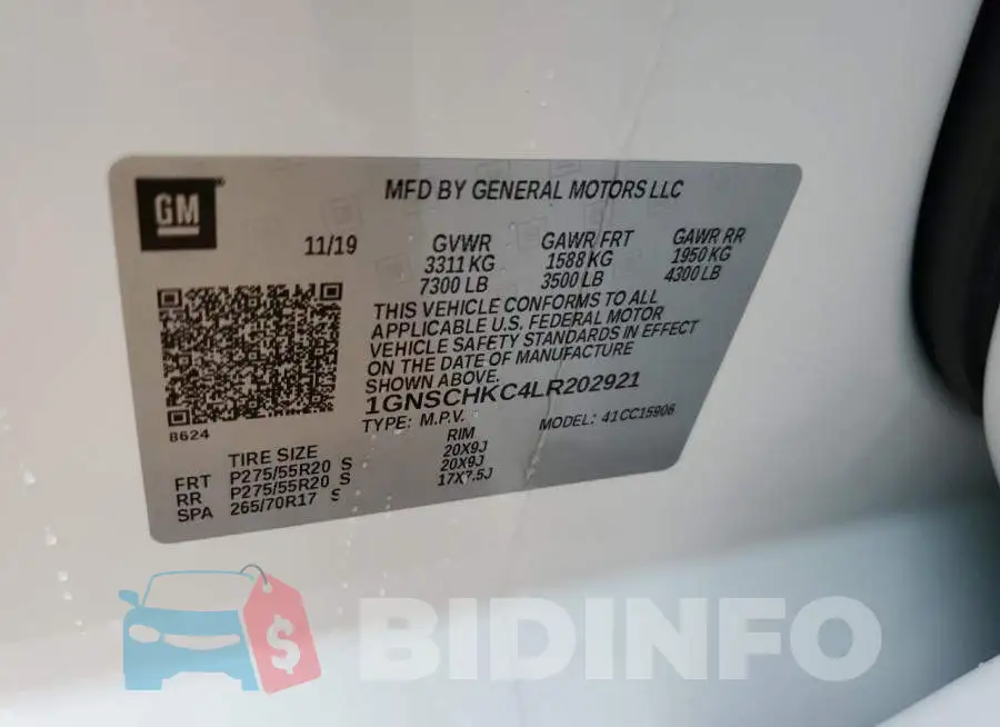 1GNSCHKC4LR202921 Photo# 14