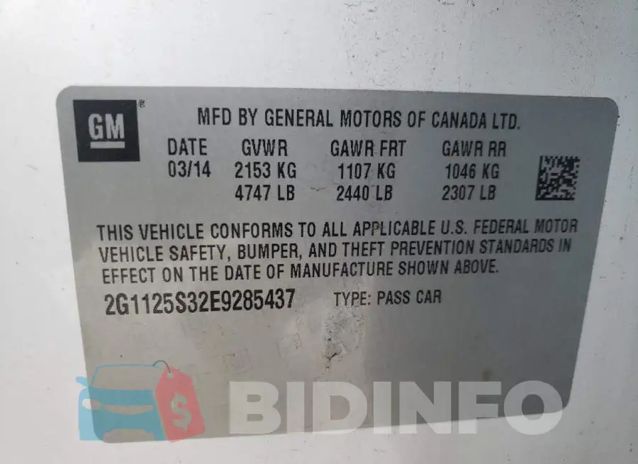 2G1125S32E9285437 Photo# 12