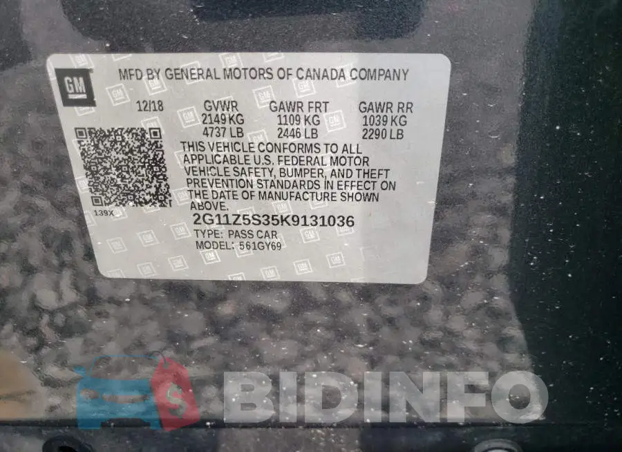 2G11Z5S35K9131036 Photo# 12