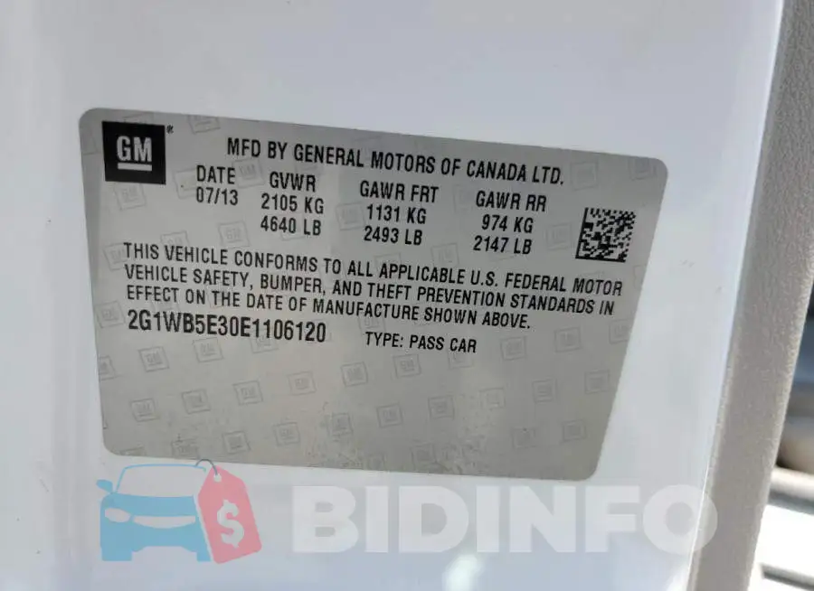 2G1WB5E30E1106120 Photo# 12