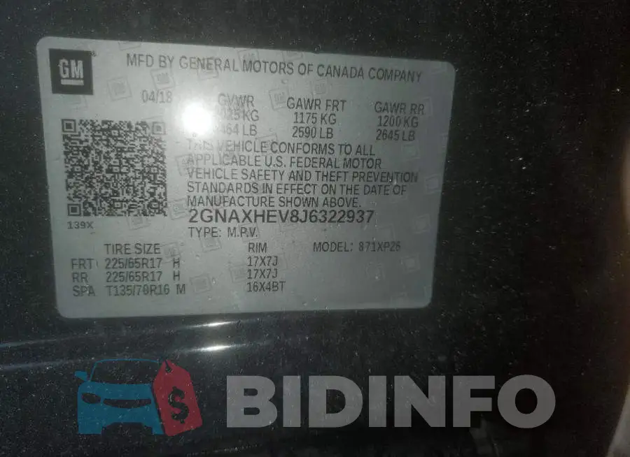 2GNAXHEV8J6322937 Photo# 13