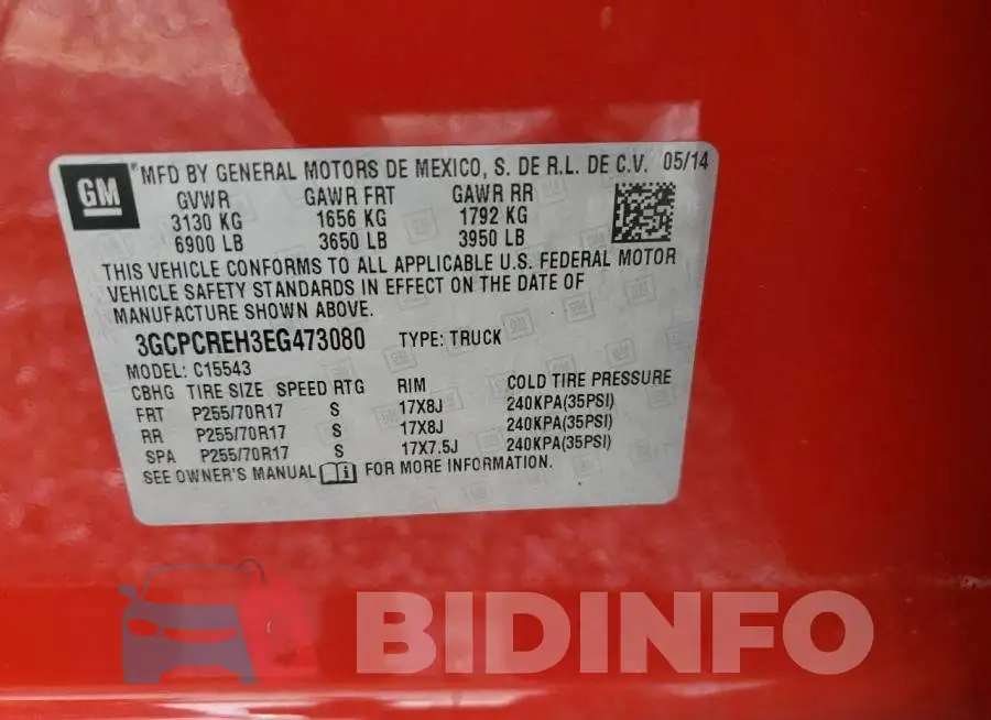 3GCPCREH3EG473080 Photo# 10