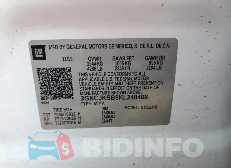 3GNCJKSB9KL248488 Photo# 12