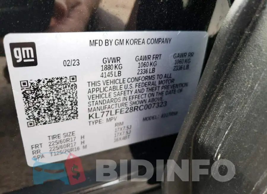 KL77LFE28RC007323 Photo# 13