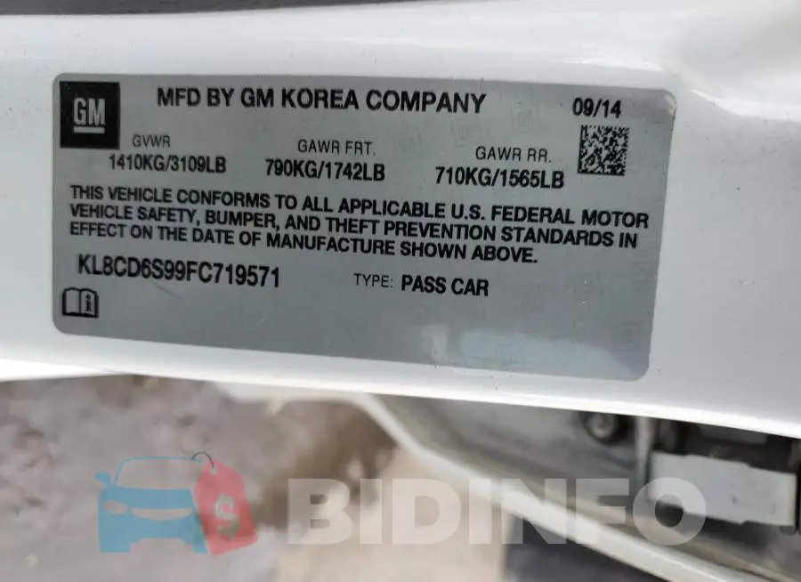 KL8CD6S99FC719571 Photo# 13