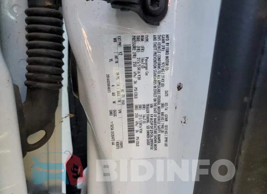 1FADP3F25GL285932 Photo# 12