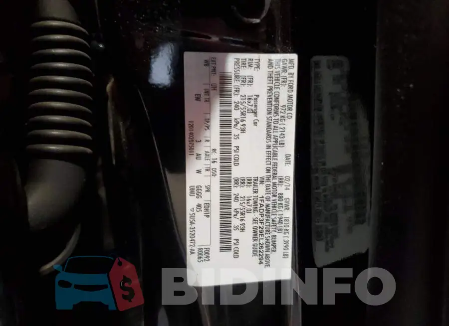 1FADP3F29EL262294 Photo# 12