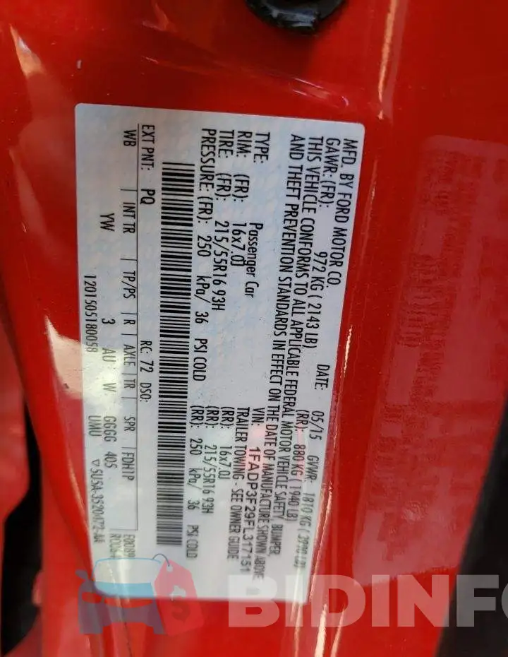 1FADP3F29FL317151 Photo# 13