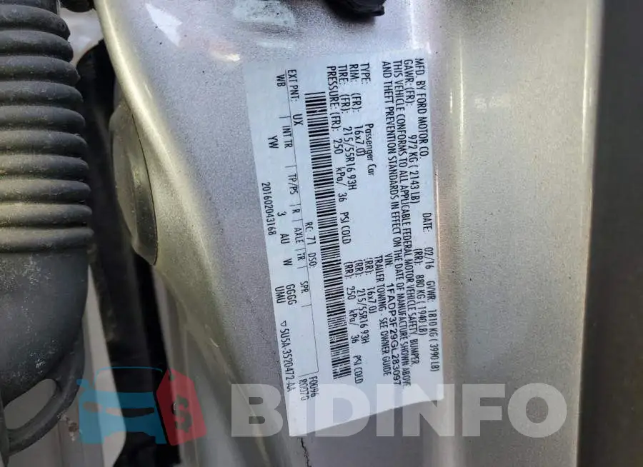 1FADP3F29GL283097 Photo# 13