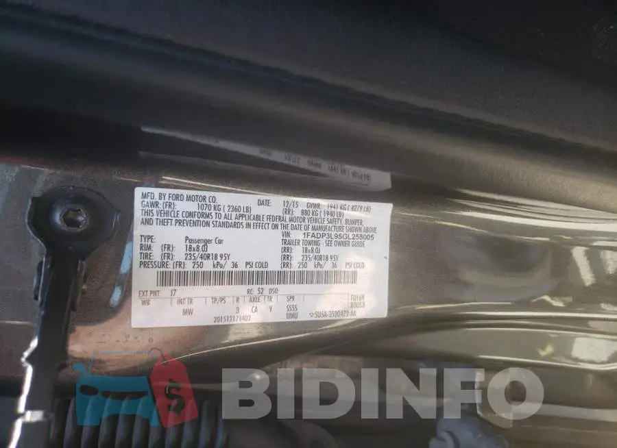 1FADP3L95GL258005 Photo# 12
