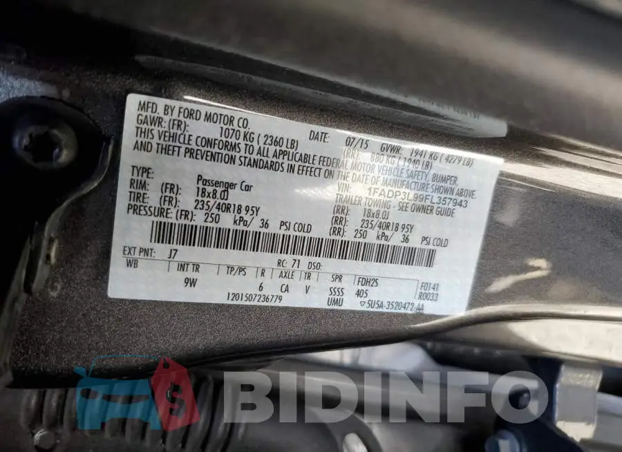 1FADP3L99FL357943 Photo# 12