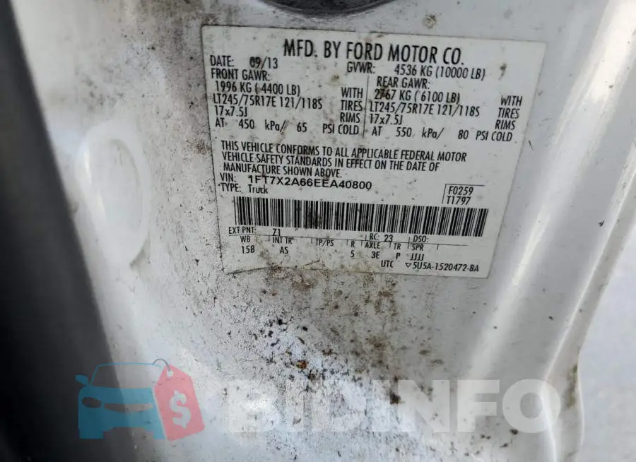 1FT7X2A66EEA40800 Photo# 12