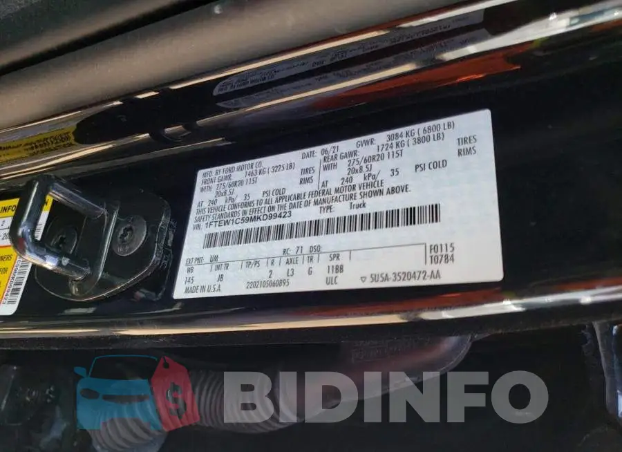 1FTEW1C59MKD99423 Photo# 12