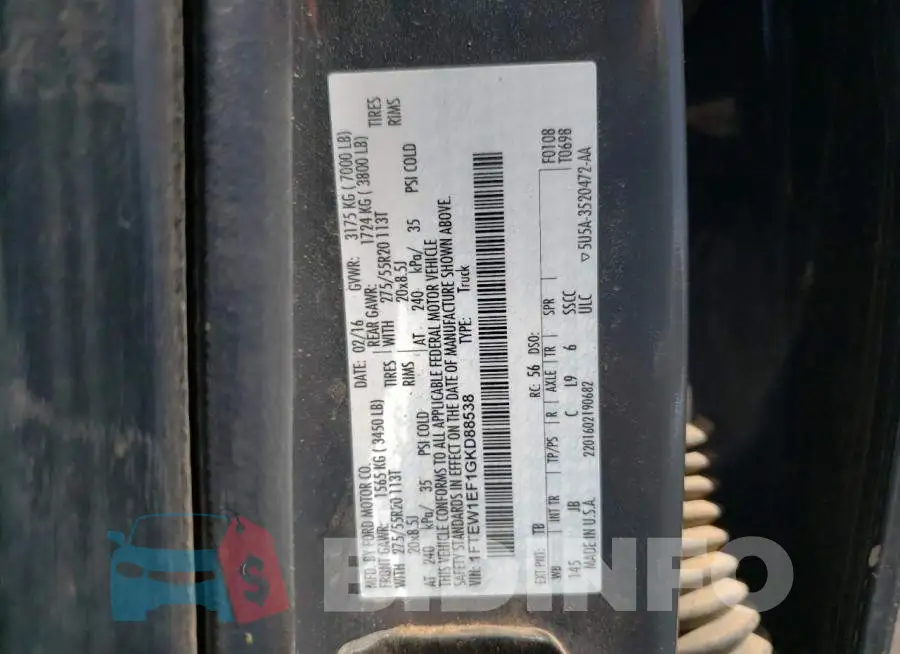 1FTEW1EF1GKD88538 Photo# 12