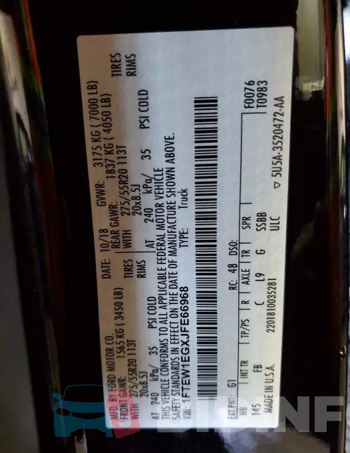 1FTEW1EGXJFE66968 Photo# 12