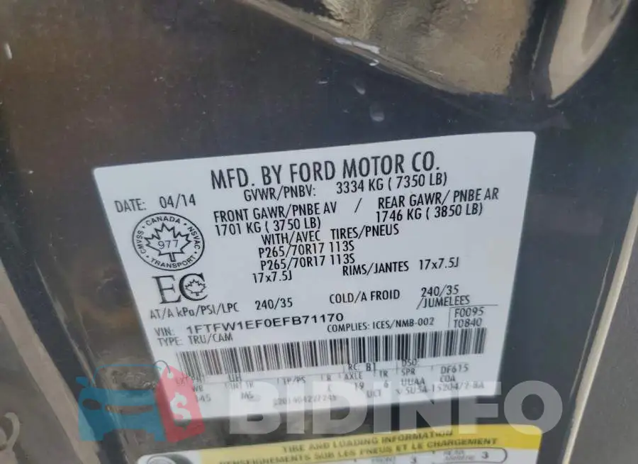 1FTFW1EF0EFB71170 Photo# 12