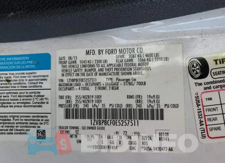 1ZVBP8CF0E5257511 Photo# 13