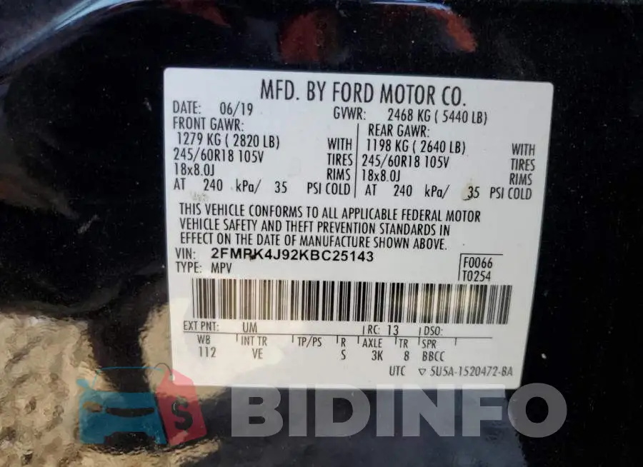 2FMPK4J92KBC25143 Photo# 13