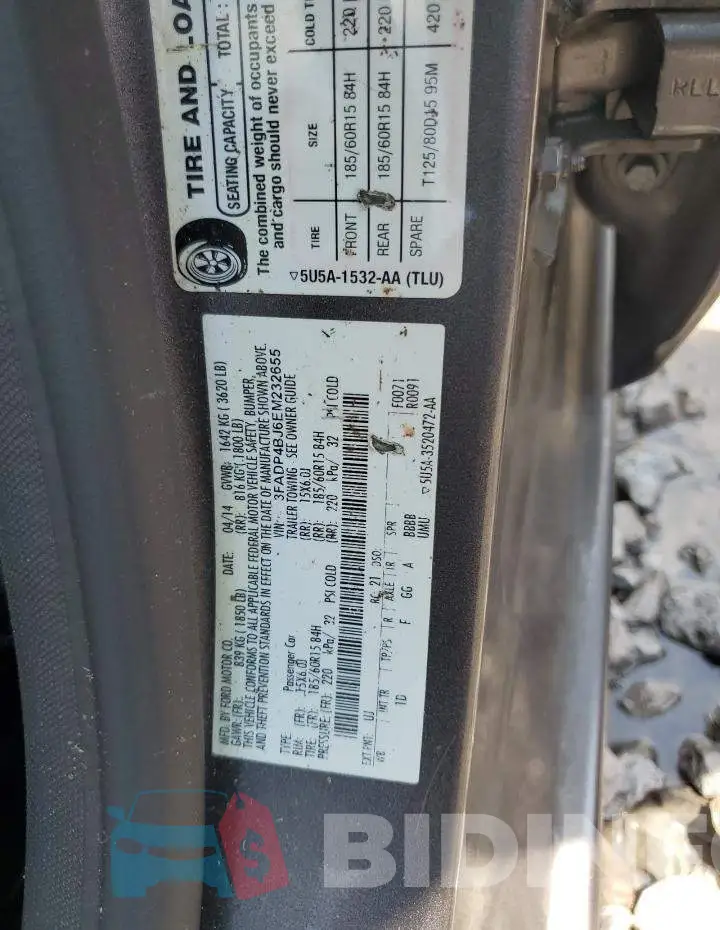 3FADP4BJ6EM232655 Photo# 12