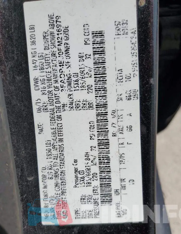 3FADP4EJ0FM216979 Photo# 13