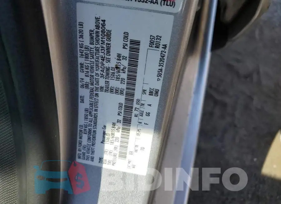 3FADP4EJ3FM108064 Photo# 12