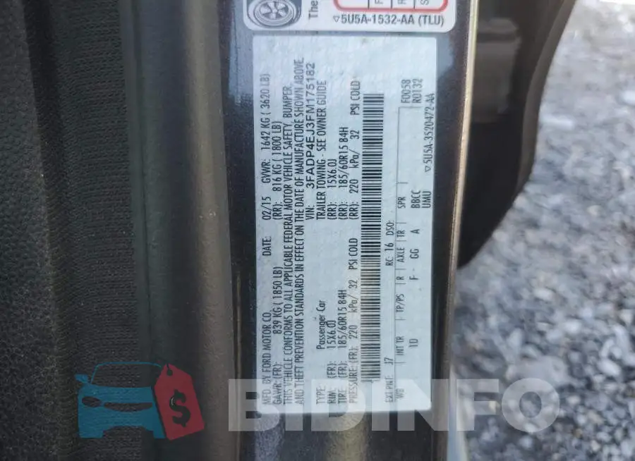 3FADP4EJ3FM175182 Photo# 12