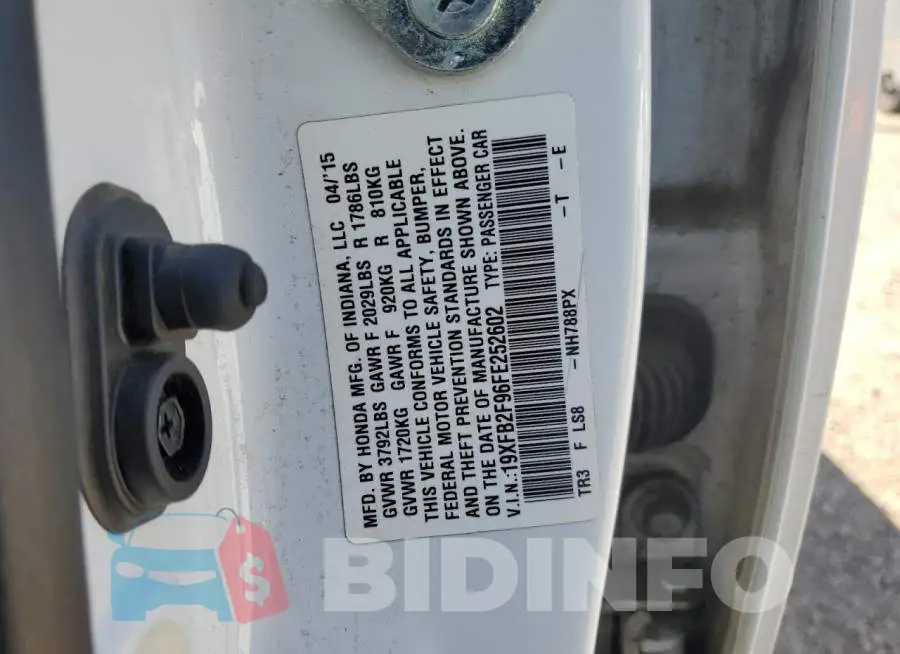 19XFB2F96FE252602 Photo# 12