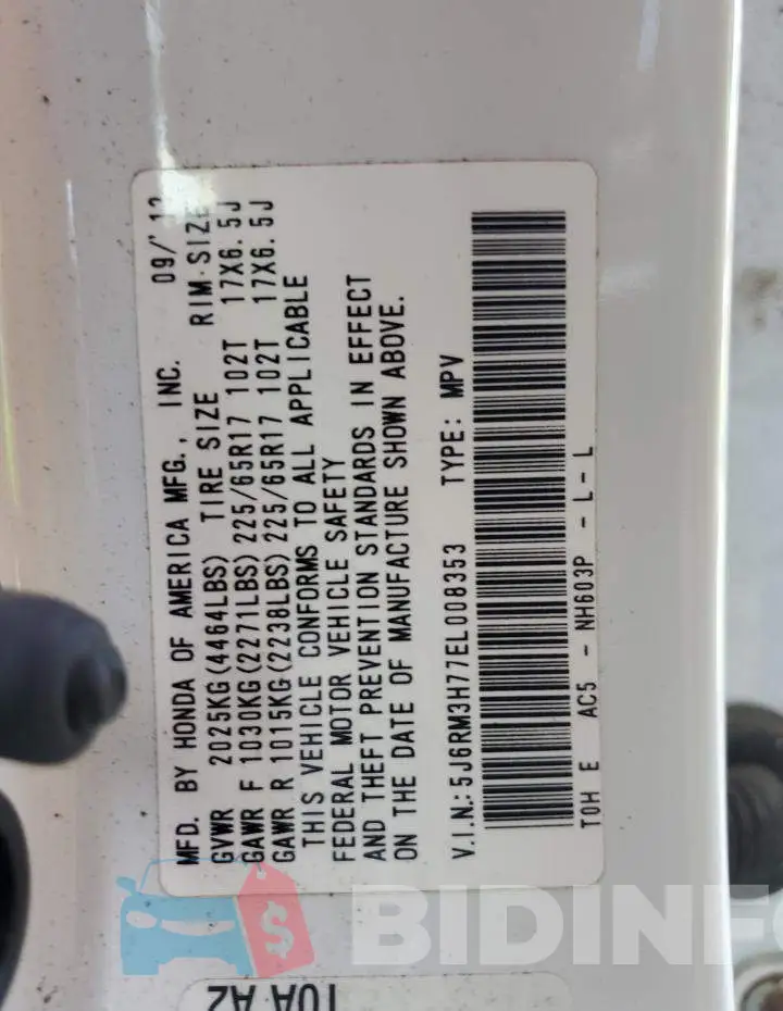 5J6RM3H77EL008353 Photo# 13