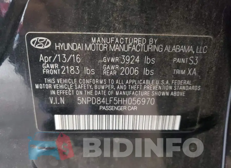 5NPD84LF5HH056970 Photo# 13