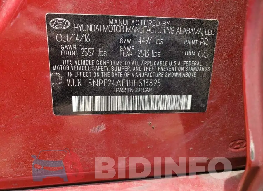 5NPE24AF1HH513895 Photo# 12