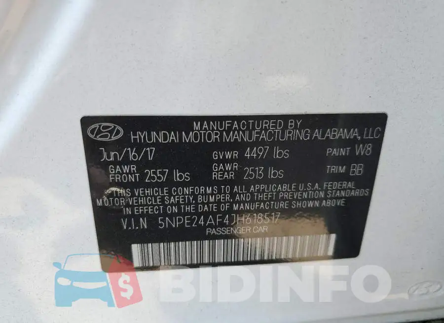 5NPE24AF4JH618517 Photo# 12