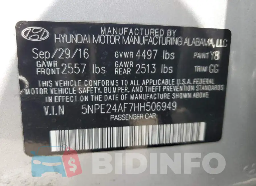5NPE24AF7HH506949 Photo# 12