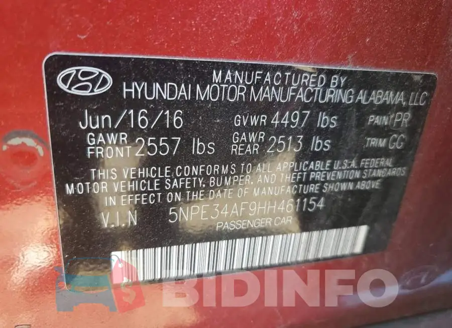5NPE34AF9HH461154 Photo# 12